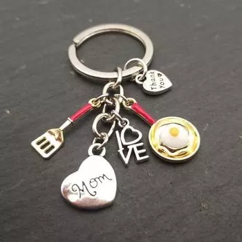 Брелок ко Дню матери в виде персикового сердца Лучший брелок для мамы, металлический брелок для автомобиля daughter