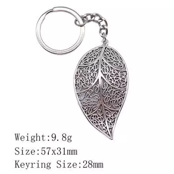 Брелок ко Дню Отца Автомобильный Грибной Ветвь Лист Брелок Дешевые Вещи Брелок Для Автомобиля A08-1pcs-20x14mm