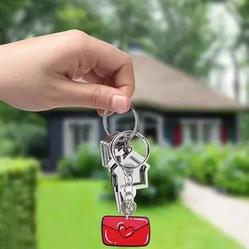 Брелок ко Дню святого Валентина, декоративный дизайн в форме сердца, орнамент с мультяшным узором, милые держатели для ключей, креативные подарочные аксессуары