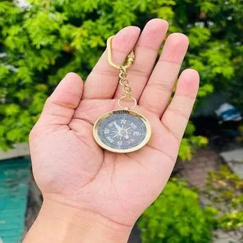 Брелок-компас из латуни Брелок-компас Подарки на выпускной для сына на день рождения Выпускной Конфирмация Причастие Компас для небольших подарков