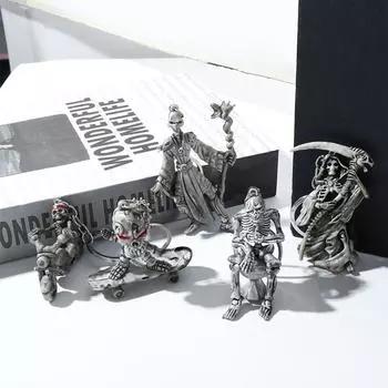 Брелок Крутой Череп Панк Черепной Брелок Скелет Череп Брелки Скелет Подвеска Череп Брелок A