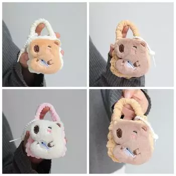 Брелок-кукла Capybara Anti Loss, многофункциональный автомобильный ключ, подвеска, декоративная игрушка для девочки темно-коричневого