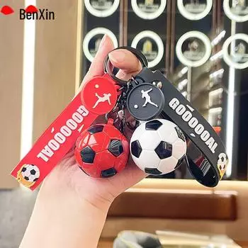 Брелок-кукла в виде футбольного мультяшного кубка мира – Милая подвеска в виде машинки и школьного портфеля Single OPP Bag Packaging