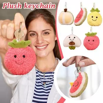 Брелок-кукла в виде плюшевого овоща, мультяшная плюшевая игрушка, подходящая для детей и взрослых One Size