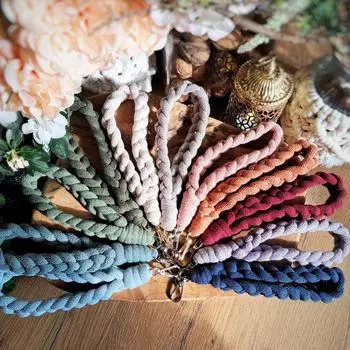 Брелок, кулон, цепочка для телефона, браслет и шнурок ручной работы из хлопковых ниток Length 18cm/Weight 15g красный