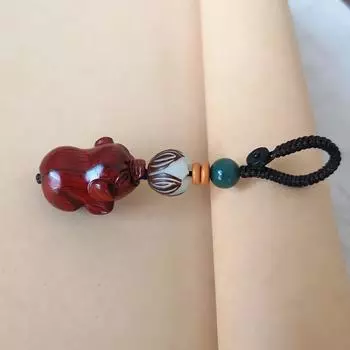 Брелок Lucky Blessing, компоненты ювелирных изделий, деревянный автомобильный брелок, брелки из сандалового дерева