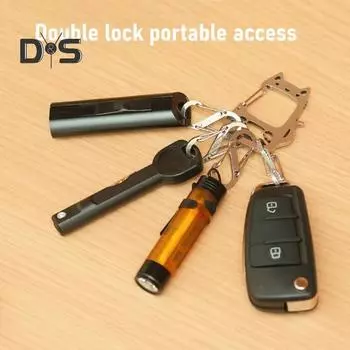 Брелок Lucky Cat из нержавеющей стали со съемными S-образными крючками, прочный портативный держатель для ключей для кемпинга на открытом воздухе, металлическая подвесная пряжка-карабин серебряный