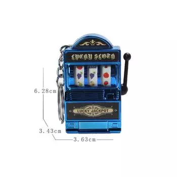 Брелок Lucky Jackpot Винтажный игровой автомат с фруктами Антистрессовая игрушка брелок для ключей Веселый креативный автомобильный брелок для ключей Ювелирные изделия Подарок для детей красный