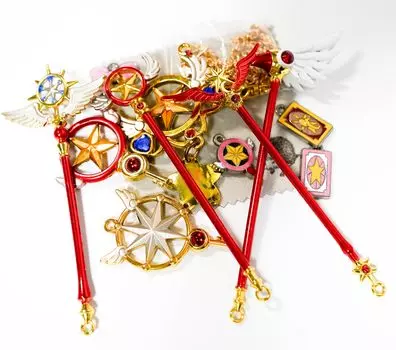 Брелок Magic Key Sakura Card Captor Sakura Clow Card Sakura Kinomoto Seal Wand Tarot Card Weapon Sword Sword Set