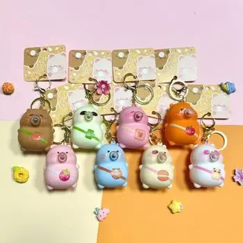 Брелок Медленно поднимающаяся сжимаемая игрушка Животное Медленно отскакивающая игрушка Капибара Силикагель Брелок Сумка Подвеска