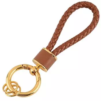 Брелок MOPCONY, Автомобильный карабин, Кожа, Плетеный велосипед, Брелок, Стильный, Включает кольцо для ключей, Мужской,