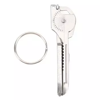 Брелок-мультитул 8 в 1 из нержавеющей стали, отвертка, открывалка для бутылок, карманный мультитул с брелоком для ключей