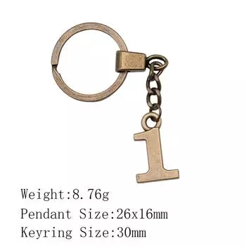 Брелок на День благодарения для сумок, арабские цифры, брелки для ключей, художественные принадлежности, крутой брелок A10-1pcs-26x16mm