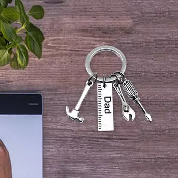 Брелок на день отца, подарок отцу, креатив от дочери, молоток, отвертка, гаечный ключ, брелок для ключей Letter Dad