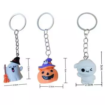 Брелок на Хэллоуин, забавный кулон в виде тыквы-призрака, брелок для ключей для женщин и мужчин, подвески на рюкзак, украшения для вечеринок, подарки