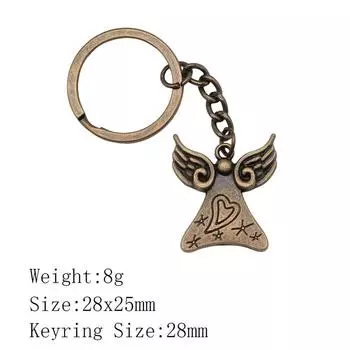 Брелок на Новый год Крылья ангела Перья Брелок Женская одежда Женский брелок A53-1pcs-20x19mm