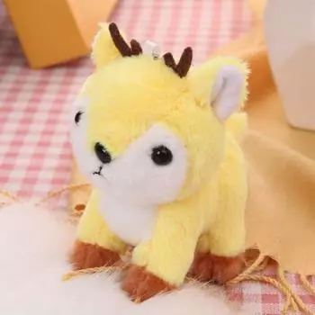 Брелок Олененок Мягкий брелок Олень Мягкая игрушка Пушистая кукла Лось Плюшевая игрушка Олень Рождественские подарки