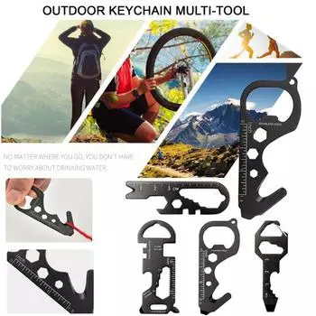 Брелок-открывалка для бутылок, многофункциональный инструмент, компактный дизайн, портативный многоцелевой гаечный ключ, отвертка, удобный для экстренных случаев G