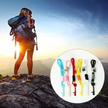 Брелок-открывалка для бутылок, прочный нейлоновый плетеный шнурок, портативный легкий держатель для ключей для кемпинга и пешего туризма розовый