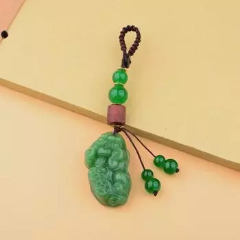 Брелок Pixiu из меди с подвеской из хрустального стекла