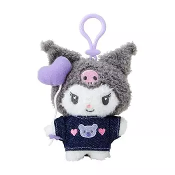 Брелок-подставка для талисмана Sanrio Kuromi, плюшевый 182613 (Заплатка из денима)