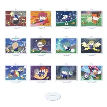 Брелок-подставка Inazuma Eleven с гравировкой Marutto, 12 предметов, КОРОБКА Orion s