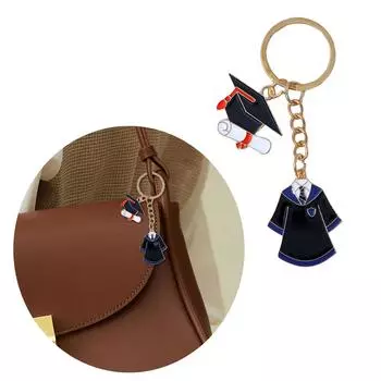 Брелок-подвеска для ключей в виде академического платья из сплава унисекс, брелок ручной работы на сумку для студентов и учителей A