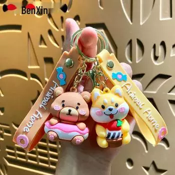 Брелок-подвеска для сумок и машин в виде сиба-ину - милый подарок в виде кукольной машины с когтями Single OPP Bag Packaging