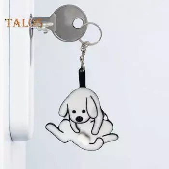 Брелок-подвеска Dog Lover Prank, забавный интерактивный дизайн, вращающийся шариковый брелок с гладким подшипником, игрушка для снятия стресса белый