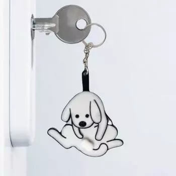 Брелок-подвеска Dog Lover Prank, забавный интерактивный дизайн, вращающийся шарик, брелок с гладким рисунком