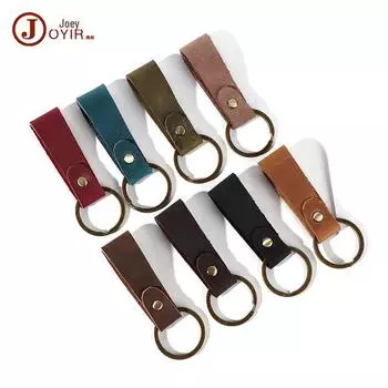 Брелок-подвеска из коровьей кожи в стиле ретро ручной работы - уникальный подарочный аксессуар для дома и автомобиля k032 crazy horse leather