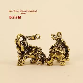 Брелок-подвеска из латуни в виде слона - украшение в стиле National Tide