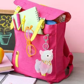 Брелок-подвеска из плюша альпака 10 см, разноцветная радужная мягкая игрушка, мягкая кукла-животное с застежкой-лобстером, забавный подарок для детей, подвеска на сумку, украшение для автомобиля 10cm розовый