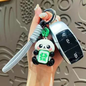 Брелок-подвеска «Маджонг Панда» с кнопкой на кончике пальца для ключей «Удача» для офиса, отдыха и развлечений Style 1