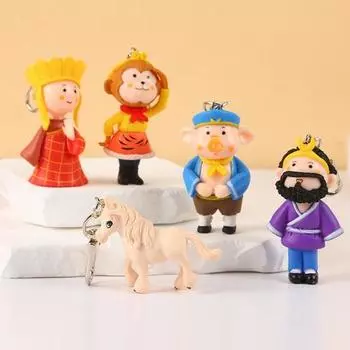 Брелок-подвеска «Путешествие на Запад» из смолы Сунь Укун Тан Монк Пигси Ша Монах Белый Дракон Лошадь Брелок-держатель для рюкзака Подвесное украшение A