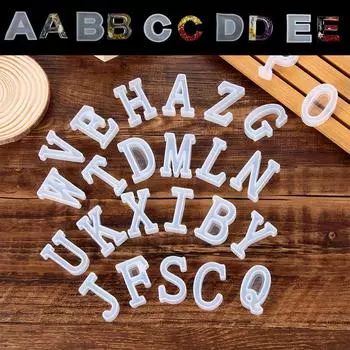 Брелок-подвеска с английскими буквами, кристаллами, УФ-эпоксидной смолой, инструменты для изготовления ювелирных изделий, силиконовая форма, смоляная форма