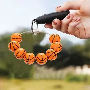 Брелок-подвеска с защитой от потери в спортивном стиле, деревянный футбольный баскетбольный бейсбольный брелок с бусинами, подвеска, легко