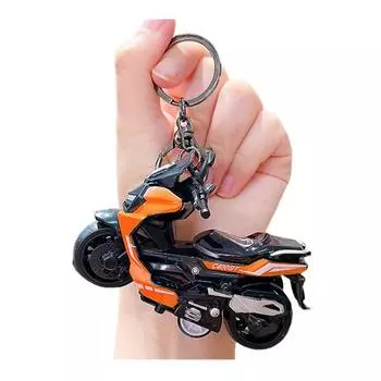 Брелок-подвеска Шарм Мотоцикл Сплав Цинка Крючок с Защитой от Отсоединения Кольцо для Ключей Аксессуар для Рюкзака Инструмент для Снятия Стресса оранжевый
