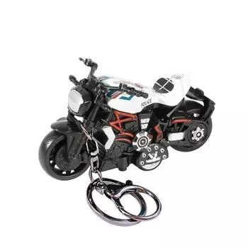 Брелок-подвеска Шарм Мотоцикл Сплав Крючок с защитой от отсоединения Кольцо для ключей Аксессуар для рюкзака Инструмент для снятия стресса белый