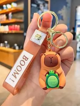 Брелок-подвеска Школьная сумка-подвеска Брелок-кукла One Size коричневый