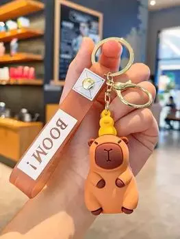 Брелок-подвеска Школьная сумка-подвеска Брелок-кукла One Size коричневый