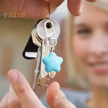 Брелок-подвеска со звездой, цвет макарон, брелок для ключей, кошелек, очаровательное украшение для сумки, семейный кулон на День Благодарения, Хэллоуин розовый