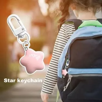 Брелок-подвеска со звездой, цвет макарон, брелок для ключей, кошелек, очаровательное украшение для сумки, семейный кулон на День Благодарения, Хэллоуин синий