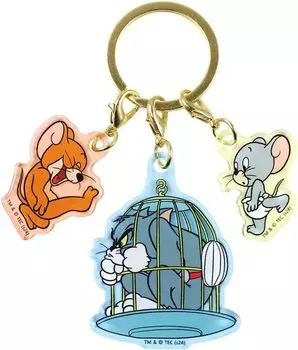 Брелок-подвеска Tees Factory Tom and Jerry 3 H51 x W40 x D3 мм или меньше Jerry/Tom/Toffee TJ-5546071JTT