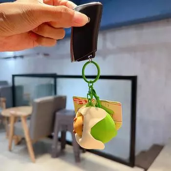 Брелок-подвеска в виде банана в виде капибары, креативный маленький брелок для ключей от машины жёлтый