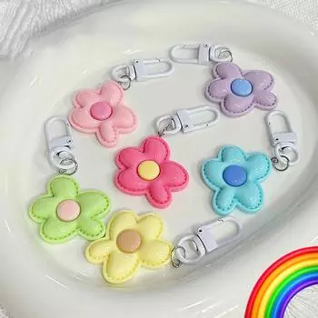 Брелок-подвеска в виде цветка конфетного цвета, аксессуары для допамина, симпатичная девушка, расписной колокольчик, украшение для мобильного телефона синий