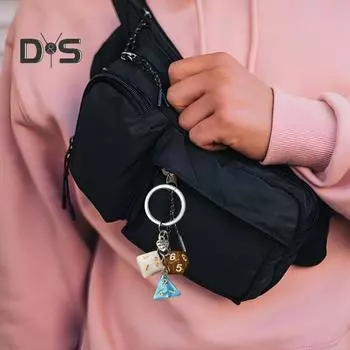 Брелок-подвеска в виде игральных костей, легкий портативный акриловый брелок для телефона, сумка для ключей, гладкая поверхность, брелок A