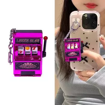 Брелок-подвеска в виде игрового автомата с фруктами, портативная забавная игровая подвеска, брелок для ключей, развлекательный аксессуар для детей и взрослых 8