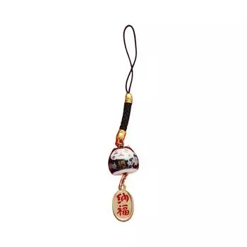 Брелок-подвеска в виде кошки, приносящая богатство и счастье, радость, керамическая кошка One Size чёрный