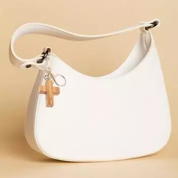 Брелок-подвеска в виде креста из оливкового дерева, брелок-подвеска в виде креста ручной работы, брелок для одежды, сумок, брелок для ключей серебряный